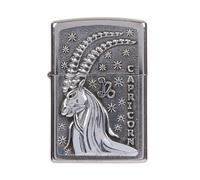 Zippo Lighter Capricorn Zodiac Sign Street Chrome Windproof Refillable Fuel
