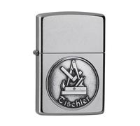 Zippo Lighter Carpenters Emblem Coat of Arms Chrome Sturm Lighter Petrol