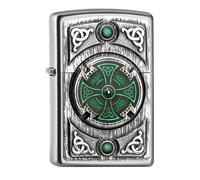 Zippo Lighter Celtic Green Cross Celtic Cross Windproof Lighter Gas