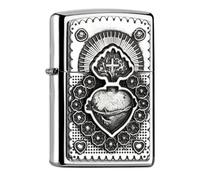 Zippo Lighter The Holy Heart Mexican Heart Storm Lighter Chrome