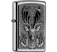 Zippo Lighter Chrome | Deer Head Emblem Collector's Item Deer Head Torch Lighter