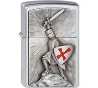 Zippo Lighter Crusade Victory Knight Chrome With Plaque Storm Lighter