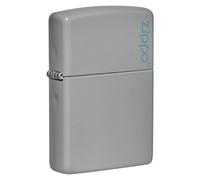 Zippo Lighter Flat Grey Zippo Logo Genuine Windproof Refillable Petrol Lighter