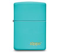 Zippo Lighter Founder Set Flat Turquoise Laser Engraving Windproof Refillable