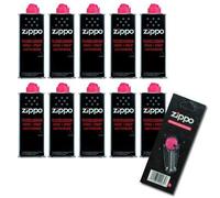 Zippo Lighter Fuel Set of 10 x Petrol Original Petrol 125 ml Each | 1 x 6 Flint