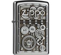 Zippo Lighter Gear Wheels Brass Stainless Steel Look Storm Lighter Gas
