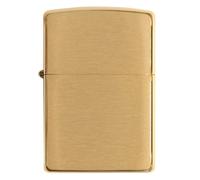 Zippo Lighter High Brushed Brass Armor Windproof Flame Flip Top Refillable Fuel