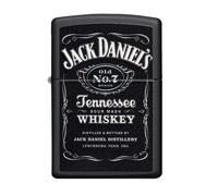 Zippo Jack Daniels, Gasoline Windproof Lighter, refillable, in Gift Box, Metal, Black Matte Texture Print, One Size