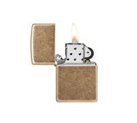 Zippo Lighter, Metal, Antique Brass-No Logo, One Size