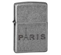 Zippo Lighter, Metal, Antique Silver, One Size
