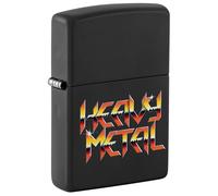 Zippo Lighter, Metal, Black Matte, Standard Size