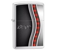 Zippo Lighter, Metal, Brushed Chrome, One Size