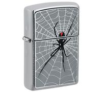 Zippo Lighter, Metal, Brushed Chrome, Standard Size