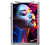 Zippo Lighter, Metal, Brushed Chrome, Standard Size