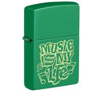 Zippo Lighter, Metal, Grass Green