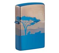 Zippo Lighter, Metal, High Polish Blue, Norma