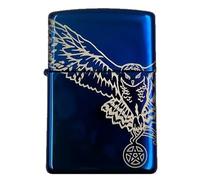Zippo Lighter, Metal, High Polish Blue, Standard Size