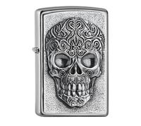 Zippo Lighter, Metal, Satin Chrome, One Size