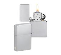 Zippo Lighter, Metal, Satin Chrome, One Size