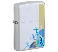 Zippo Lighter, Metal, Satin Chrome, One Size