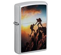 Zippo Lighter, Metal, Satin Chrome, One Size
