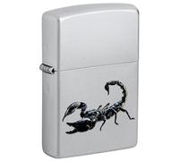 Zippo Lighter, Metal, Satin Chrome, Standard Size