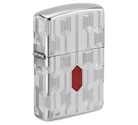 Zippo, Lighter Modern and captivating geometric design, ideal for indoor and outdoor use, easy to maintain, durable and elegant, 167 Stylish, Pattern, Polished Chrome, Taille unique