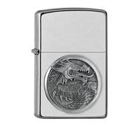 Zippo Lighter Original Petrol Windproof Lighter Street Chrome (Dragon TDV)