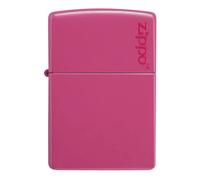 Zippo Lighter Pink Logo Design Windproof Flame Refillable Genuine Flip Top