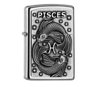 Zippo Lighter Pisces Zodiac Sign Fish Storm Lighter Gas
