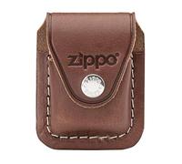 Zippo Lighter Pouch with Clip - Genuine Leather - Protection & Security - Adaptable to 5cm Belts - Holds all Zippo Windproof Lighters - Made in USA - Brown