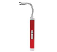 Zippo Lighter - Rechargeable Candle Lighter with Flexible Neck - Electric Arc Flame - Candy Apple Red - with Charging Cable