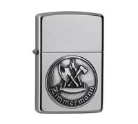 Zippo Lighter zimmermann Emblem Coat of Arms Chrome Sturm Lighter Petrol