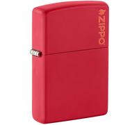 Zippo Pocket Lighter, Brass, Red, Logo