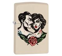 ZIPPO - Love Tattoo Design - Color Image, Cream Matte - Windproof Lighter, refillable, in gift box