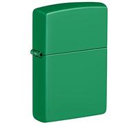 Zippo, unique design and true windproof lighter, durable and ideal for adventurers, Refillable for lifetime use, Color: Grass Green Matte, Brass, One Size