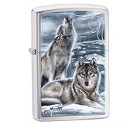 Zippo Mazzi - Winter Wolves Lighter - White Matte, 6X4 Cm