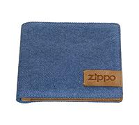 Zippo - Men’s Wallet, Denim, Brown/Blue, with RFID Protection, Coin Compartment, Ideal for Cards and Notes
