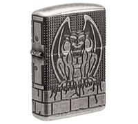 Zippo MultiCut Gargoyle Armor Antique Silver Pocket Lighter, One Size