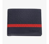 Zippo Navy Blue Red Stripe Leather Wallet 2008014