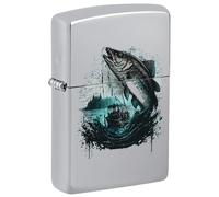 Zippo Original Lighter Boat with Fish - Fishing Boat Petrol 60007022