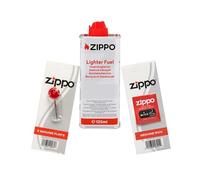 Zippo Original Lighter Spare Parts with Wick, 6 Stone Case, and Flint Bottle