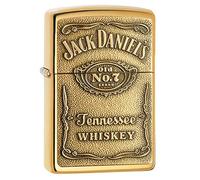 (Jack Daniels Brass) Genuine Zippo Jack Daniels Lighter - Windproof - Jd Brass Pewter Chrome