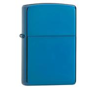 Zippo Logo Regular Lighter-Sapphire, Metal