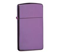 ZIPPO Petrol Lighter SLIM Abyss High Polish Purple Chrome Plain Smokers Gift