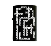 Zippo Planeta Crosswords Limited Edition Giftboxed Lighter in Black Zippo Black