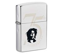 Zippo Pocket Lighter, High Polish Chrome 75th Anniversary, One Size