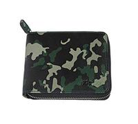Zippo Leather Zipper Wallet Coin Pouch, 12 cm;,Green Camouflage