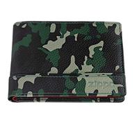 Zippo Lether tri fold Wallet Coin Pouch, 11 cm;,Green Camouflage