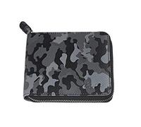 Zippo - Purse/Wallet for Women and Men, Leather, Grey Camouflage, with RFID Protection, Coin Compartment, Ideal for Cards and Notes